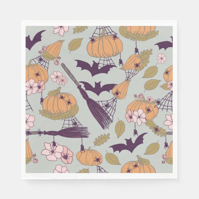 Serviette En Papier Halloween Cottagecore (Devant)