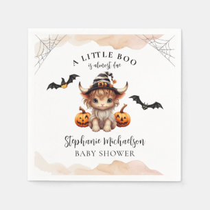 Serviette En Papier Halloween Cow Little Boo Baby shower