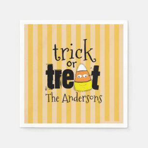 Serviette En Papier Halloween Cute Candy Corn Whimsical Funny