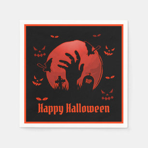 Serviette En Papier Halloween de la lune de cimetière