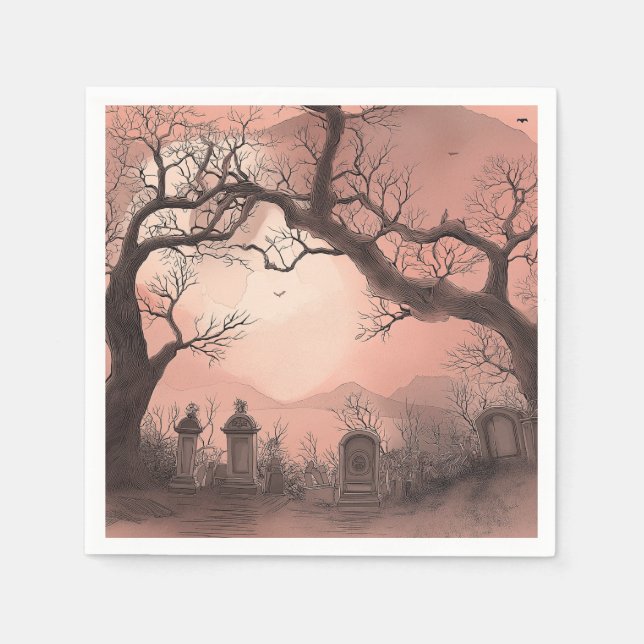 Serviette En Papier Halloween déplaisante (Devant)