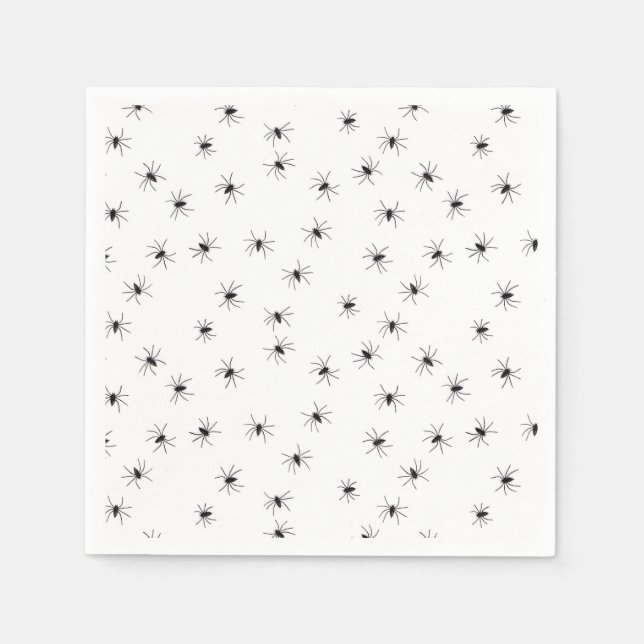 Serviette En Papier Halloween des araignées à la canne (Devant)