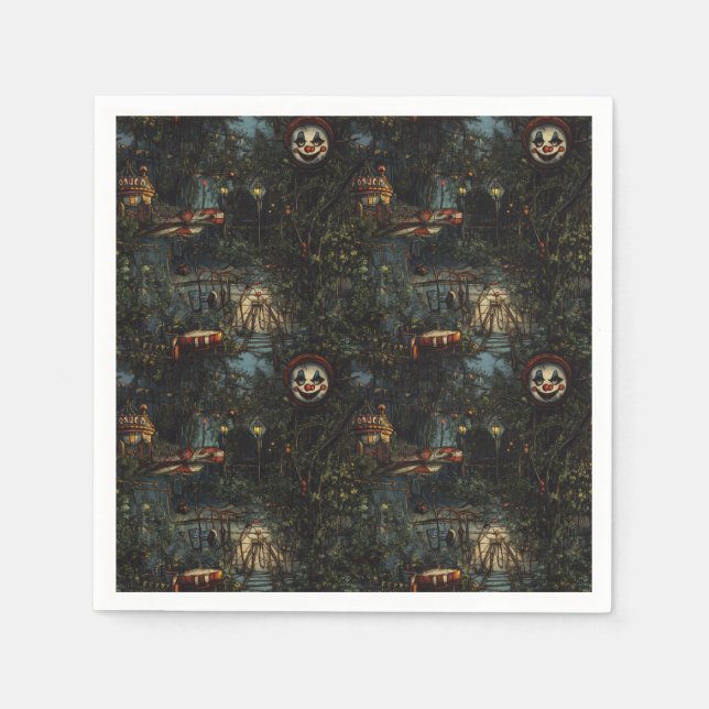 Serviette En Papier Halloween du Carnaval déplaisant (Devant)