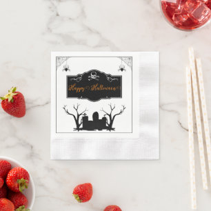 Serviette En Papier Halloween du cimetière éffrayant