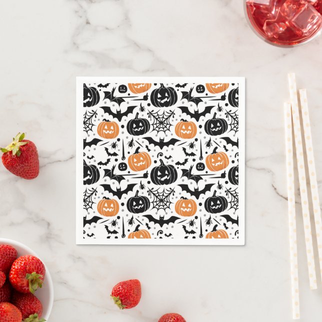 Serviette En Papier Halloween effrayant  (En situation)