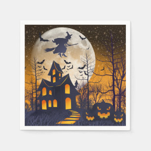 Serviette En Papier Halloween éffrayant Haunted House