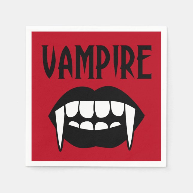 Serviette En Papier Halloween éffrayant Red Vampire (Devant)