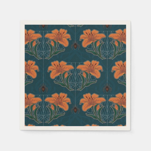 Serviette En Papier Halloween éffrayant style Vintage Whimsical (Devant)