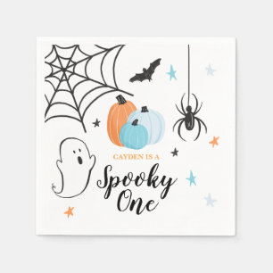Serviette En Papier Halloween Épouvantable Un 1er Anniversaire Citroui