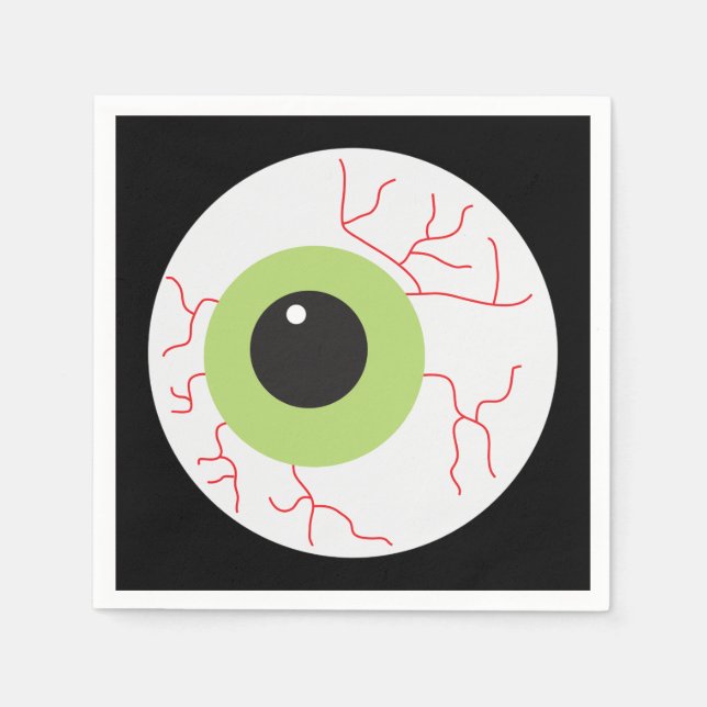 Serviette En Papier Halloween Eyeball effrayant (Devant)