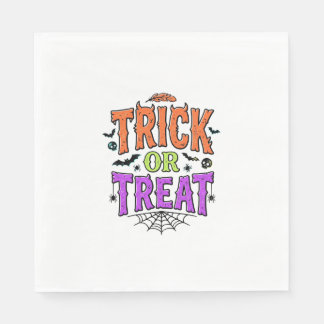 Serviette En Papier Halloween Farce Traitement Drôle Toile D'araignée