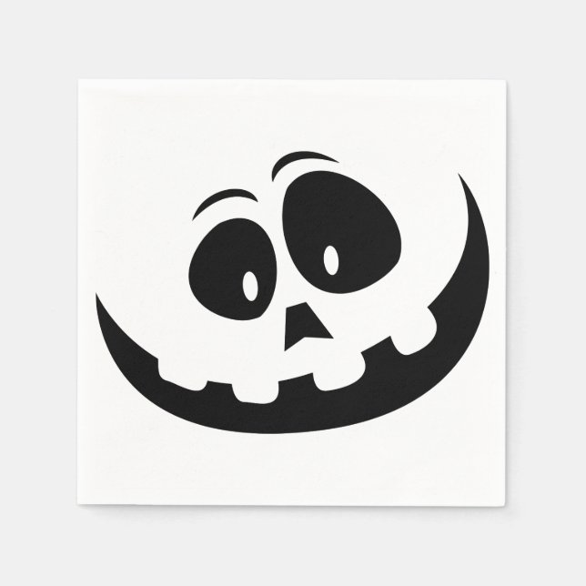Serviette En Papier Halloween fou Fantôme visage (Devant)