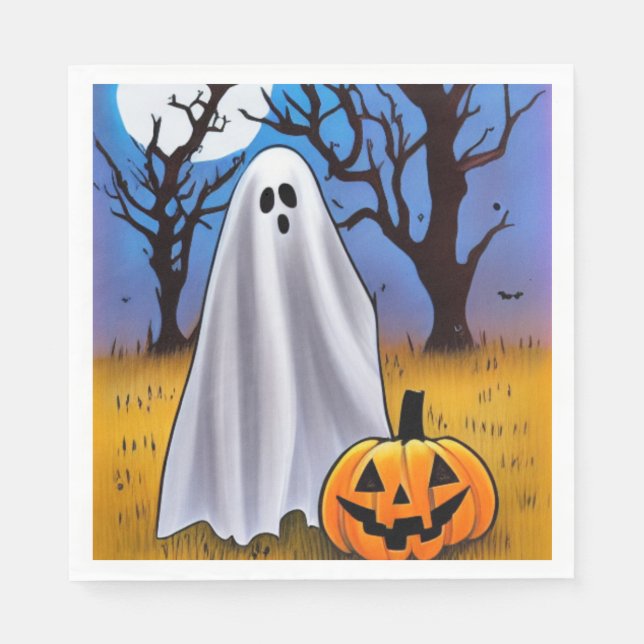 Serviette En Papier Halloween Ghost (Devant)