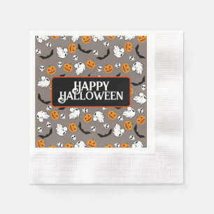 Serviette En Papier Halloween Ghost Bats Citrouille crâne