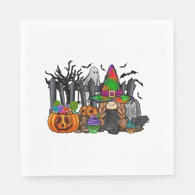 Serviette En Papier Halloween Gnome (Devant)