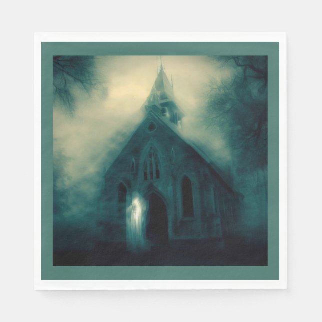 Serviette En Papier Halloween - Haunted Church 4 (Devant)