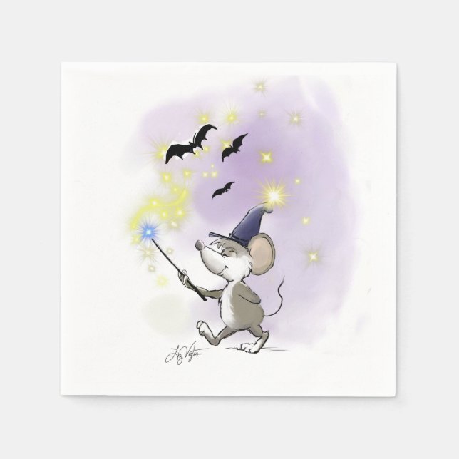 Serviette En Papier Halloween heureux de Moe (Devant)