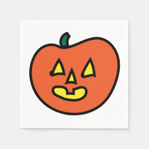 Serviette En Papier Halloween Jack-o-lanterne