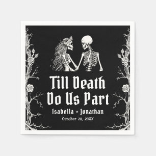 Serviette En Papier Halloween jusqu'à ce que la mort nous sépare Squel