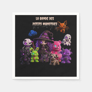 Serviette En Papier  Halloween - La Bande des Petits Monstres
