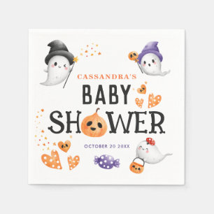 Serviette En Papier Halloween Little Boo Baby shower mignon Fantômes