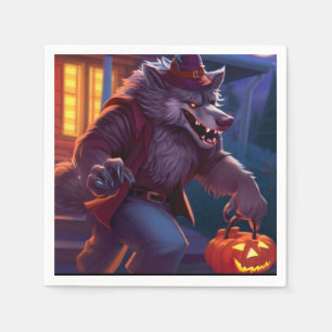 Serviette En Papier Halloween/loup-garou/automne/automne