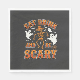 Serviette En Papier Halloween Manger Boire Être Fantôme Terrible Conce