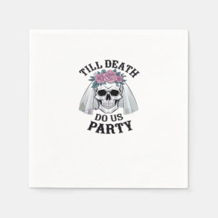 Serviette En Papier Halloween Mariage Éffrayant - Jusqu'à la mort Do U
