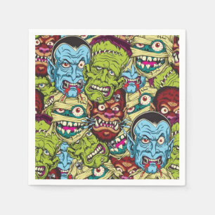 Serviette En Papier Halloween Monster Mash