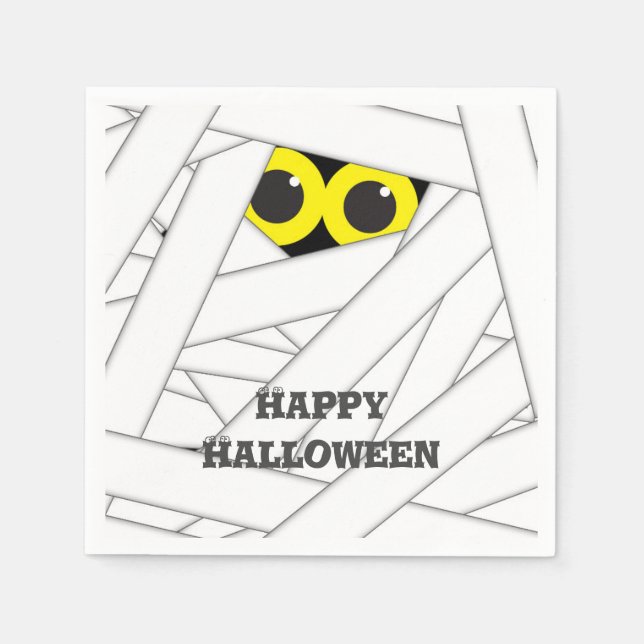 Serviette En Papier Halloween Mummy Costume Party mignonne serviettes (Devant)