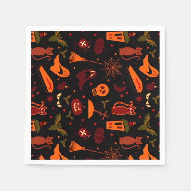 Serviette En Papier Halloween Napkin (Devant)