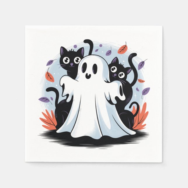 Serviette En Papier Halloween Night Prowl (Devant)