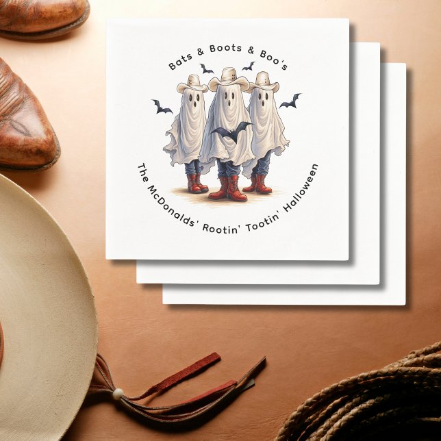 Serviette En Papier Halloween Occidentale Funky Ghost Cowboys Personna (Personalize with your own text.  See collection for matching items)