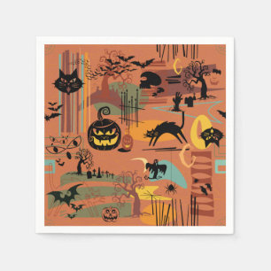 Serviette En Papier Halloween O'Rama Papier Napkin