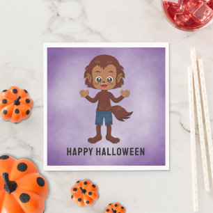 Serviette En Papier Halloween Party for Kids Werewolf Papier