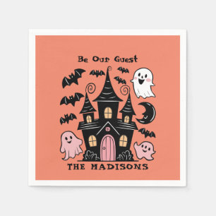 Serviette En Papier Halloween Personnalisé Soyez Notre Invité Disponib