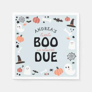 Serviette En Papier Halloween Petit Boo est presque dû bébé garçon dou