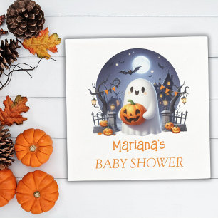 Serviette En Papier Halloween Petit Boo Ghost Boy Baby shower