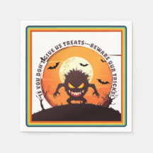 Halloween Petit Monstre poilu Trace ou traitement