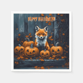 Serviette En Papier Halloween Red Fox