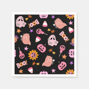 Serviette En Papier Halloween rose