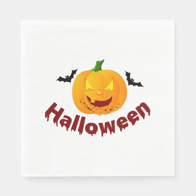 Serviette En Papier Halloween sanglant (Devant)