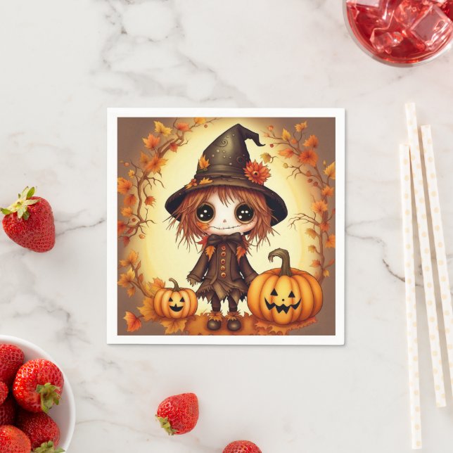 Serviette En Papier Halloween Scarecrow 1 (En situation)