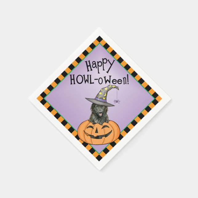 Serviette En Papier Halloween Sheepdog belge (Coin)
