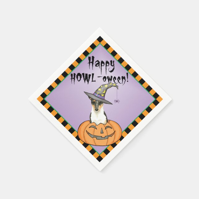 Serviette En Papier Halloween Smooth Collie (Coin)