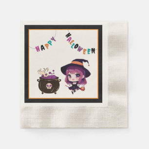Serviette En Papier Halloween/sorcière/automne/octobre