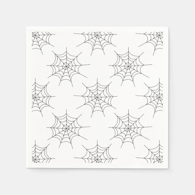 Serviette En Papier Halloween Spider Web Motif papier serviettes (Devant)