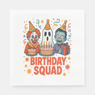 Serviette En Papier Halloween Squad Clown Déplaisant fantôme Zombie Cl