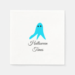 Serviette En Papier Halloween temps bleu fantôme gribouiller main dess