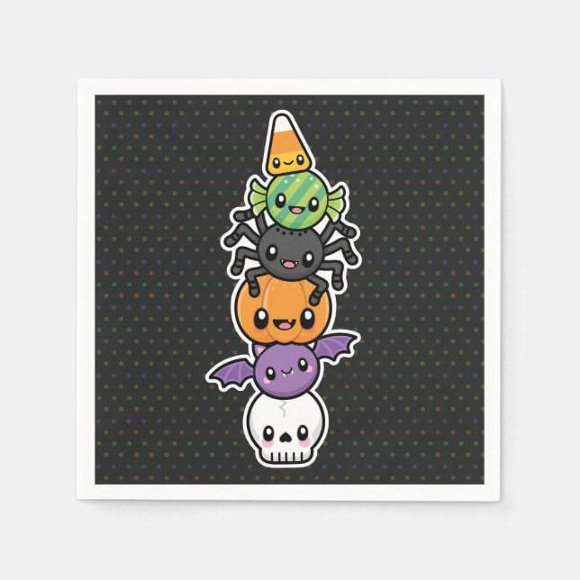 Serviette En Papier Halloween Traite les serviettes (Devant)